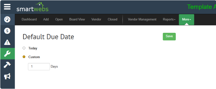 User Guide - Work Order Configuration - Management Settings