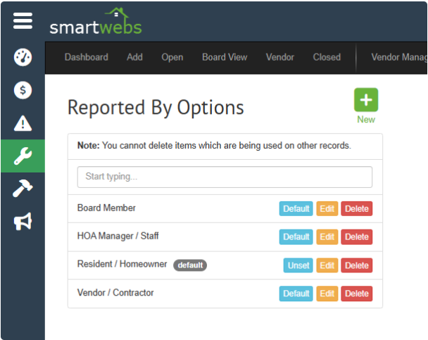 User Guide - Work Order Configuration - Management Settings