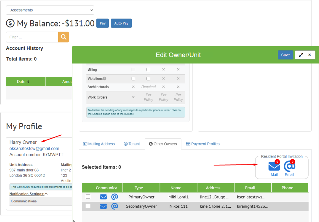 owmer invite to second